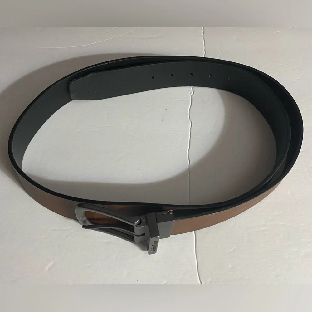 TIMBERLAND Belt, Full Grain Leather, Reversible Black, Brown, Sz 48​, 3X